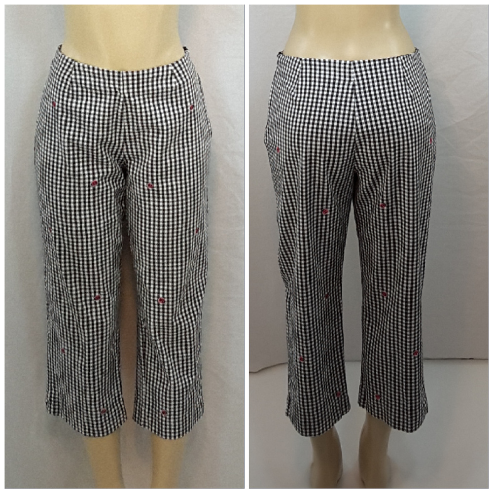 BAMBOO TRADERS, Checkered Ladybug Pants, size 10